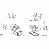 Схема вузла: Клапанна кришка для Honda VT750 Shadow Deluxe