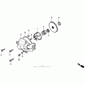 Схема вузла: Водяний насос для Honda NX250