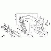 Схема вузла: Задня підвіска (XL1000VA) для Honda XL1000V Varadero