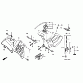 Схема узла: Топливный бак для Honda XR650