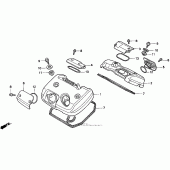 Схема вузла: Клапанна кришка для Honda VT600 Shadow VLX