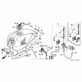 Схема вузла: Паливний бак для Honda CB600F 599