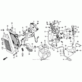 Схема вузла: Радіатор для Honda VT600 Shadow VLX