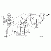 Схема вузла: Rr. гальмівний циліндр (ST1300A) для Honda ST1300 Pan-European
