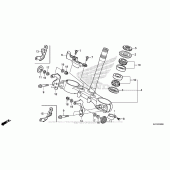 Схема вузла: Рульова траверса для Honda CRF250 CRF250RL Rally