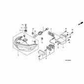 Схема вузла: Задній ліхтар (Стоп-сигнал) для Honda CBR125