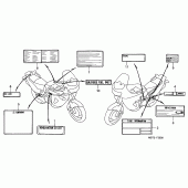 Схема вузла: Інформаційні наклейки для Honda XL1000V Varadero