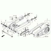 Схема вузла: Задній важіль (Маятник) (CBF600S8 / SA8 / N8 / NA8) для Honda CBF600