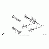 Схема вузла: Шток & Клапан для Honda FSC600 Silver Wing