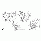Схема вузла: Нижній обтічник для Honda CBR600 CBR600F4i