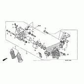 Схема вузла: Right передній гальмівний супорт (1) для Honda ST1300 Pan-European Police
