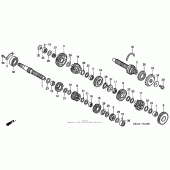 Схема вузла: Трансмісія для Honda CB900 919