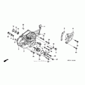 Схема вузла: Ліва кришка картера для Honda CRF450 CRF450X