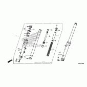 Схема узла: Вилка передней оси для Honda NC700