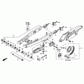 Схема вузла: Задній важіль (Маятник) для Honda XL700V Transalp