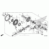 Схема вузла: Final driven gear для Honda VT1300 Sabre