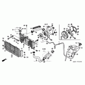 Схема узла: Радиатор для Honda CB600F 599