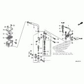 Схема узла: Задний тормозной цилиндр (cbr600ra) для Honda CBR600
