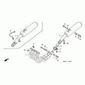Схема вузла: Вихлопна система для Honda CBR600 CBR600F