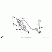 Схема узла: Задний амортизатор для Honda ST1300 Pan-European