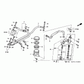 Схема вузла: Задній гальмівний циліндр для Honda CBR1100XX Blackbird