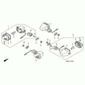 Схема узла: Поворотники (1) для Honda CBR600 CBR600F