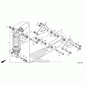 Схема вузла: Задній амортизатор (1) для Honda CBR1000 CBR1000RR Fireblade