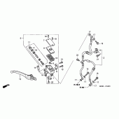 Схема вузла: Передній гальмівний циліндр (CBF600S / N) для Honda CBF600