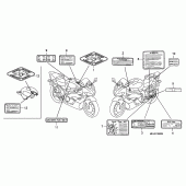 Схема узла: Информационные наклейки для Honda CBR1000 CBR1000RR Fireblade