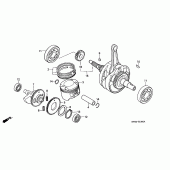 Схема вузла: Crankshaft / piston для Honda NX250