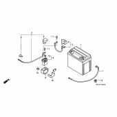 Схема вузла: Акумулятор для Honda CB1000 CB1000F