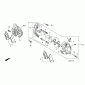 Схема вузла: Передній гальмівний супорт (CBF1000) для Honda CBF1000
