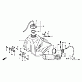 Схема вузла: Паливний бак для Honda XR400