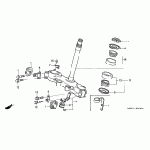 Схема вузла: Рульова траверса для Honda XR650