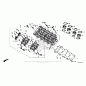 Схема вузла: Головка циліндра для Honda CBR650F