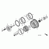 Схема вузла: Зчеплення для Honda CB600F Hornet