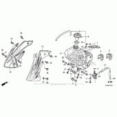 Схема вузла: Паливний бак для Honda CRF150 CRF150R