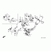 Схема узла: Выхлопная система для Honda VFR750F VFR750R (RC30)