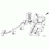 Схема узла: Задний тормозной цилиндр для Honda VTR250 VTR
