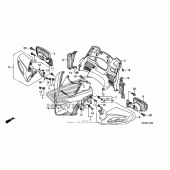 Схема узла: Передний обтекатель для Honda ST1300 Pan-European