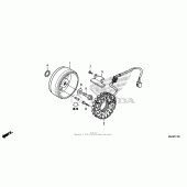 Схема вузла: Генератор для Honda VT750 Shadow Spirit