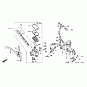 Схема узла: Передний тормозной цилиндр для Honda VTR1000 Firestorm
