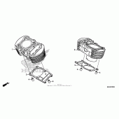 Схема узла: Цилиндр для Honda VT750 Shadow Aero