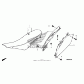 Схема вузла: Сидіння & Бічний обтічник для Honda CRF250 CRF250R