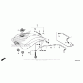 Схема вузла: Паливний бак (2) для Honda VT1300 Fury