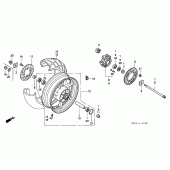Схема вузла: Заднє колесо для Honda CBR900RR CBR900RR Fireblade