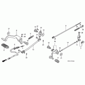 Схема вузла: Педаль (Лапка) для Honda VT750 Shadow ACE