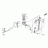 Схема узла: Задний тормозной цилиндр (CBF600S8/N8) для Honda CBF600