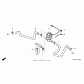 Схема узла: Система вентиляция картера для Honda ST1300 Pan-European