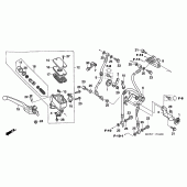 Схема узла: Передний тормозной цилиндр для Honda NT700 Deauville